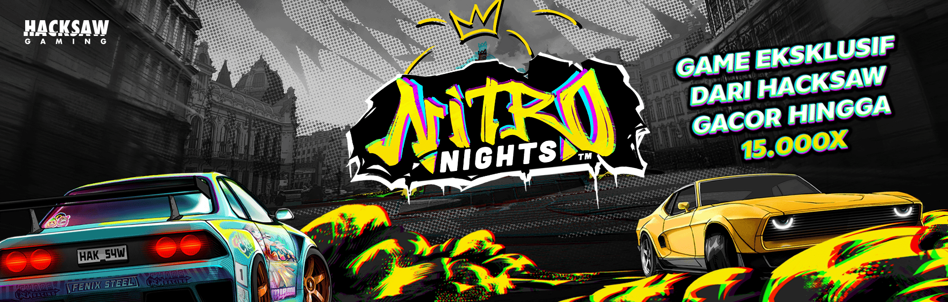 HACKSAW - NITRO NIGHTS GAME PROMO BANNER